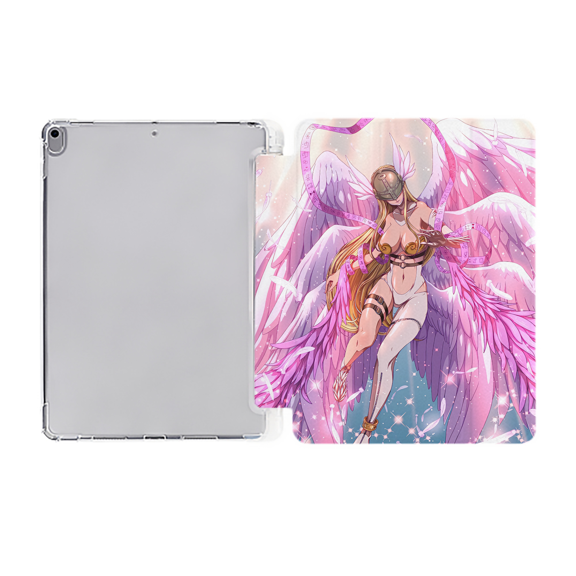 （画像用） Digimon デジタルモンスター/デジモン IPad ケース ペン収納付き 三つ折りスタンド PUレザー×シリコン 対応機種9.5/10.5/10.9インチ